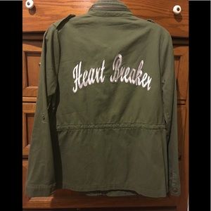 - NWOT Army jacket with “heart breaker”  on back